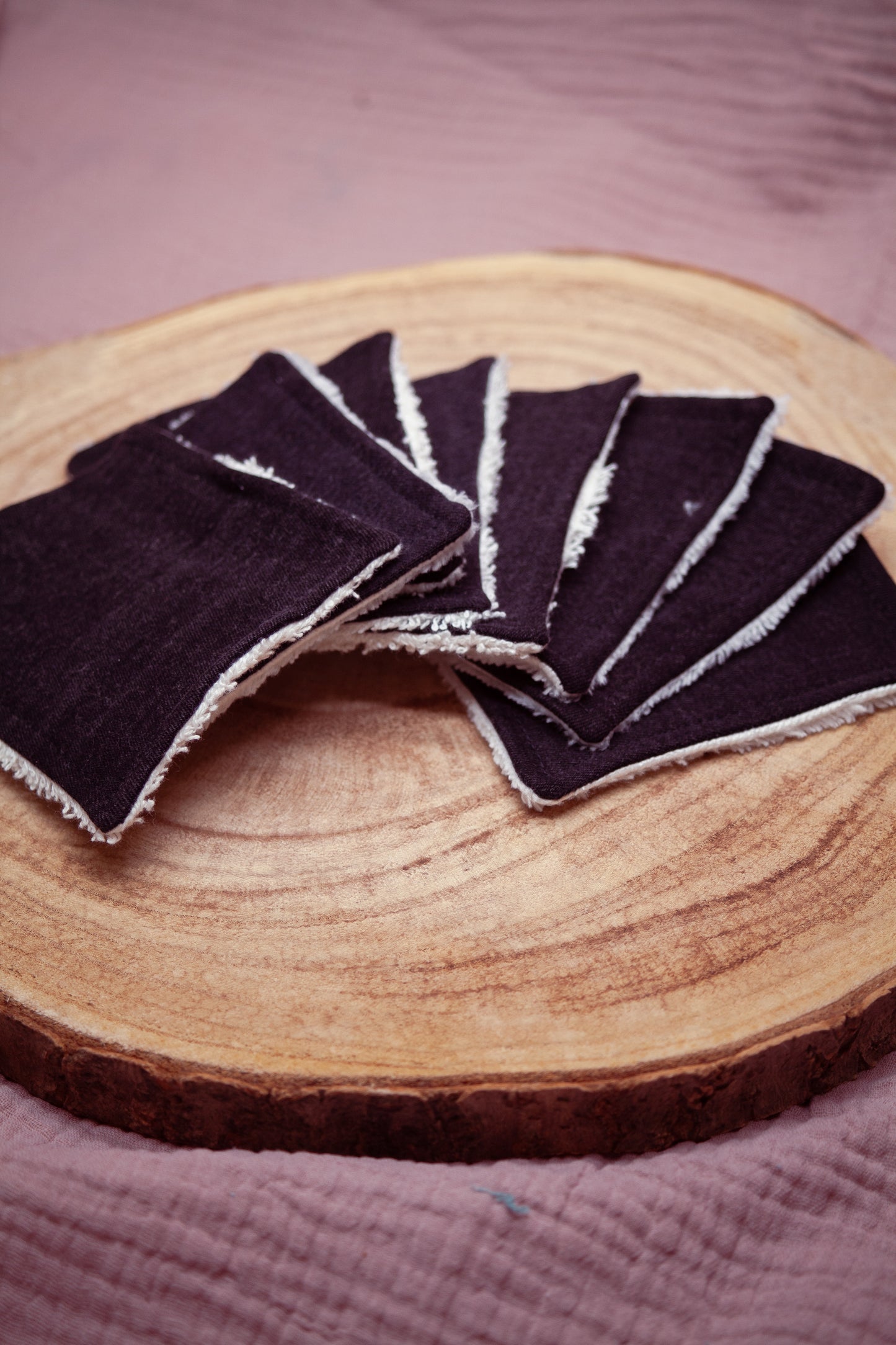 Cotons en jean upcyclé